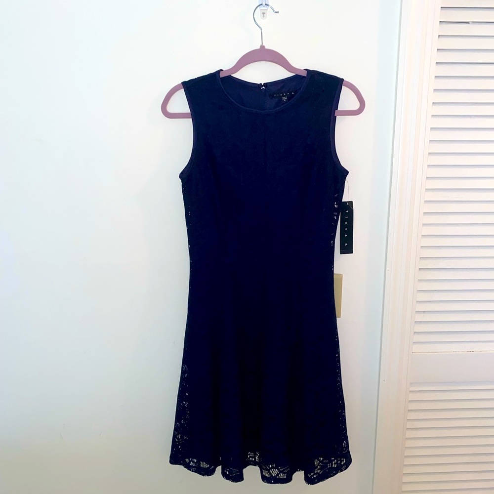 Navy Blue Lace Dress